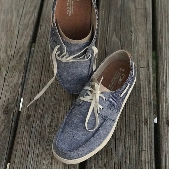 Toms Navy Chambray Mix Culver Shoe - Picture 3 of 5
